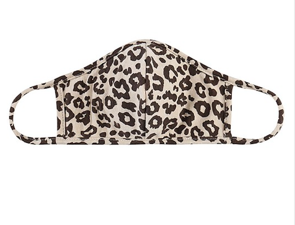 KIDS Face Mask - Brown Taupe Leopard