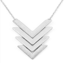 Load image into Gallery viewer, Chevron Necklace - Silver and Gold