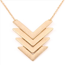 Load image into Gallery viewer, Chevron Necklace - Silver and Gold