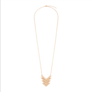 Chevron Necklace - Silver and Gold