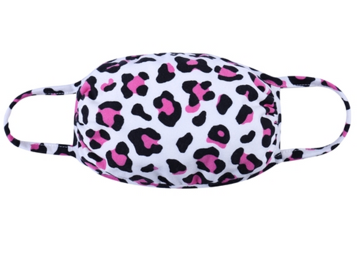 ADULT Fuchsia Leopard Face Mask