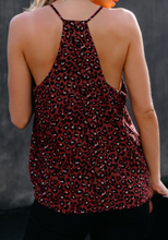 Load image into Gallery viewer, Burgundy Leopard Printed Tank Top