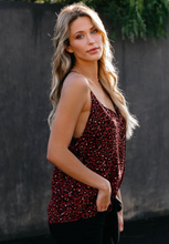 Load image into Gallery viewer, Burgundy Leopard Printed Tank Top