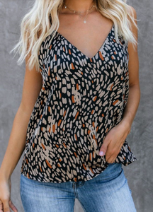 Apricot Printed Tank Top