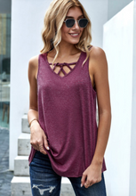 Load image into Gallery viewer, Crisscross V Neck Tank Top