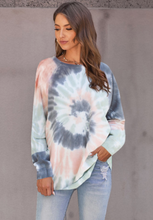 Load image into Gallery viewer, Multicolor Ombre Tie Dye Loose Leisure Top