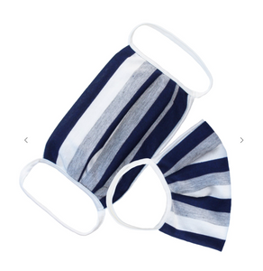 ADULT Navy Stripe Face Mask