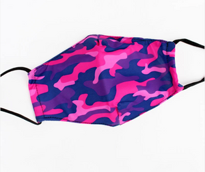 KIDS Pink Camo Mask (Filter Pocket)