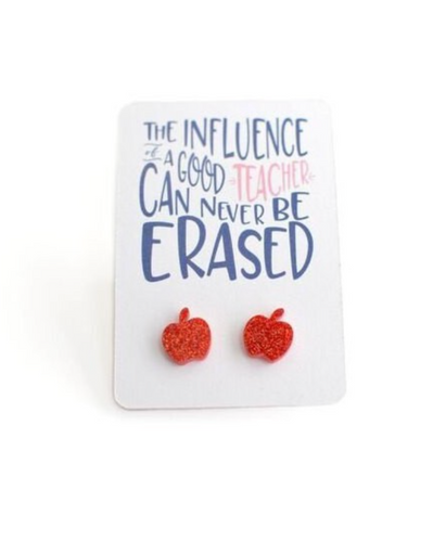 Teacher Apple Earrings