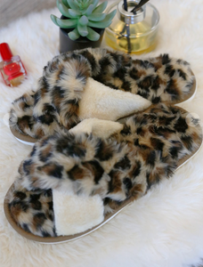 Faux Fur Leo Slippers