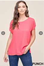 Load image into Gallery viewer, Short Sleeve Button Back Top