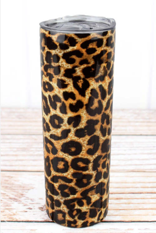 Leopard Skinny Tumbler