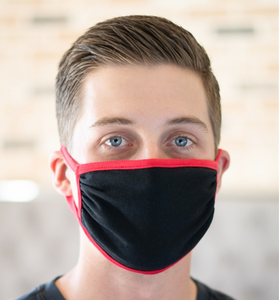 ADULT Red Black Face Mask