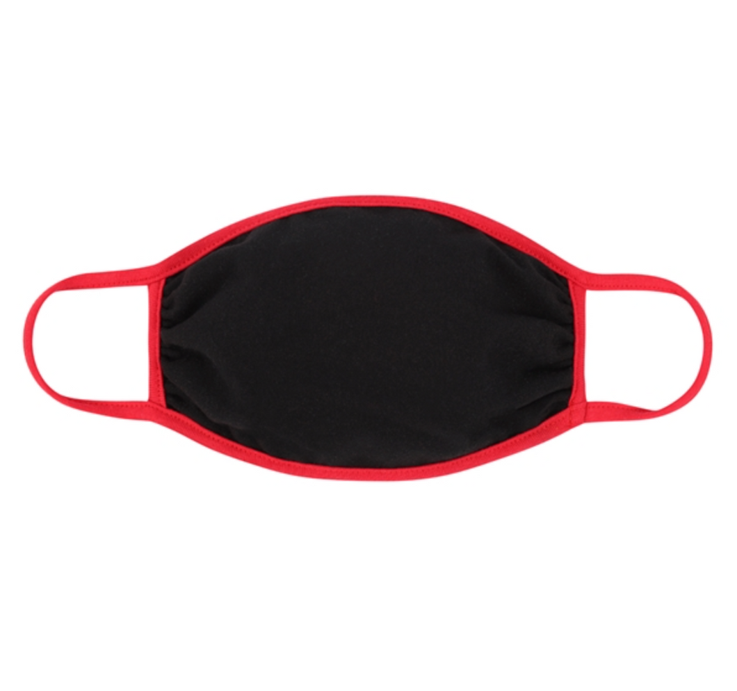 ADULT Red Black Face Mask