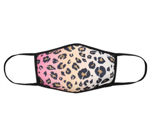 ADULT Colored Leopard Face Mask