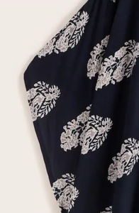 Vintage Pattern Print Hanky Hem Kimono