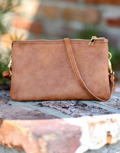 Liz Collection Crossbody-Distressed Camel