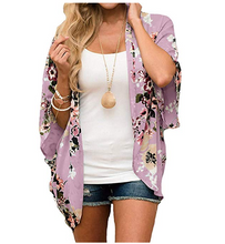 Load image into Gallery viewer, Floral Chiffon Kimono Cardigan