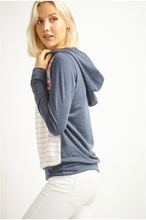 Load image into Gallery viewer, Floral Striped Hoodie