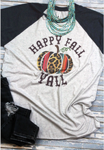 Load image into Gallery viewer, 3/4 Sleeve Happy Fall Ya&#39;ll - Plum