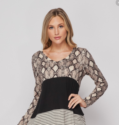 Snake Block Tunic