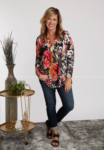 Floral Taking Chances Top