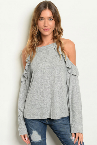 Gray Cold Shoulder