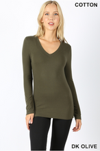 Load image into Gallery viewer, Long Sleeve V-Neck