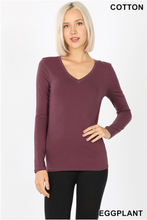 Load image into Gallery viewer, Long Sleeve V-Neck