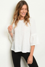 Load image into Gallery viewer, 3/4 sleeve round neckline top