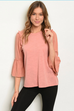 Load image into Gallery viewer, 3/4 sleeve round neckline top
