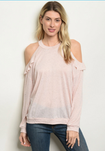 Load image into Gallery viewer, Peach Popcorn Cold Shoulder