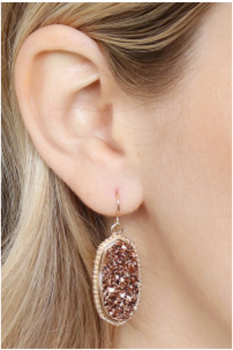 Druzy Small Drop Earring