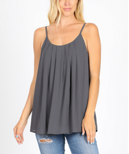 Load image into Gallery viewer, Pleated Adjustable Strap Tank