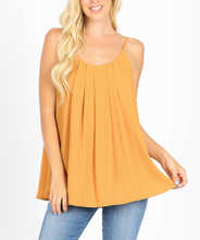 Load image into Gallery viewer, Pleated Adjustable Strap Tank