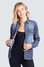 Load image into Gallery viewer, Long Sleeve Denim Button Up