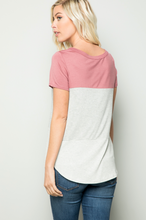 Load image into Gallery viewer, Mauve Color Block Top