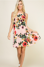 Load image into Gallery viewer, Blush Floral Sleeveless Dress