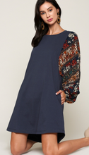 Load image into Gallery viewer, Printed Patch Sleeve Dress