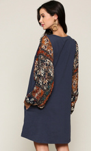 Load image into Gallery viewer, Printed Patch Sleeve Dress