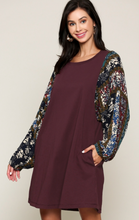 Load image into Gallery viewer, Printed Patch Sleeve Dress