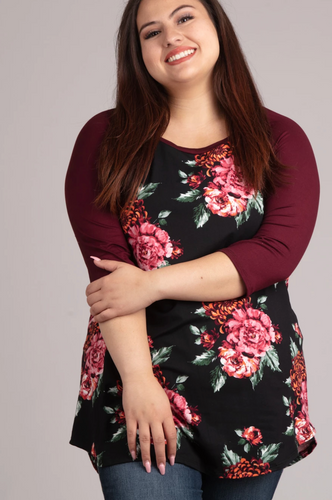 Floral Raglan Blouse