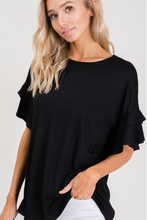 Load image into Gallery viewer, Short Sleeve Ruffle Top
