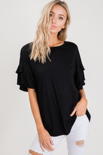 Load image into Gallery viewer, Short Sleeve Ruffle Top