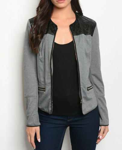 Gray Moto Jacket