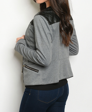 Load image into Gallery viewer, Gray Moto Jacket