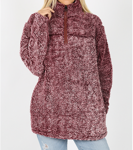 1/4 Zip Sherpa