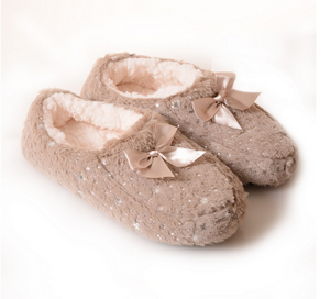 Metallic Snowflake Slippers
