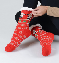 Load image into Gallery viewer, Sherpa Christmas Socks