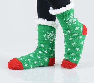 Sherpa Christmas Socks